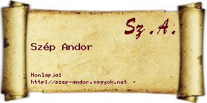 Szép Andor névjegykártya