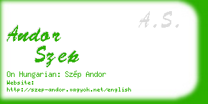 andor szep business card